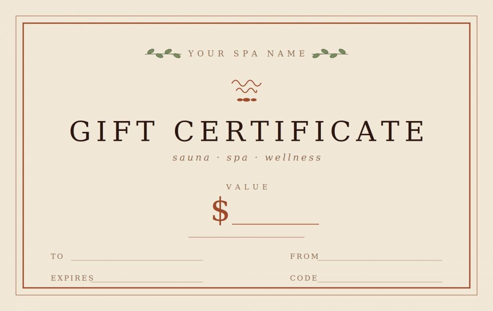 spa gift cert
